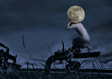 Full moon rising